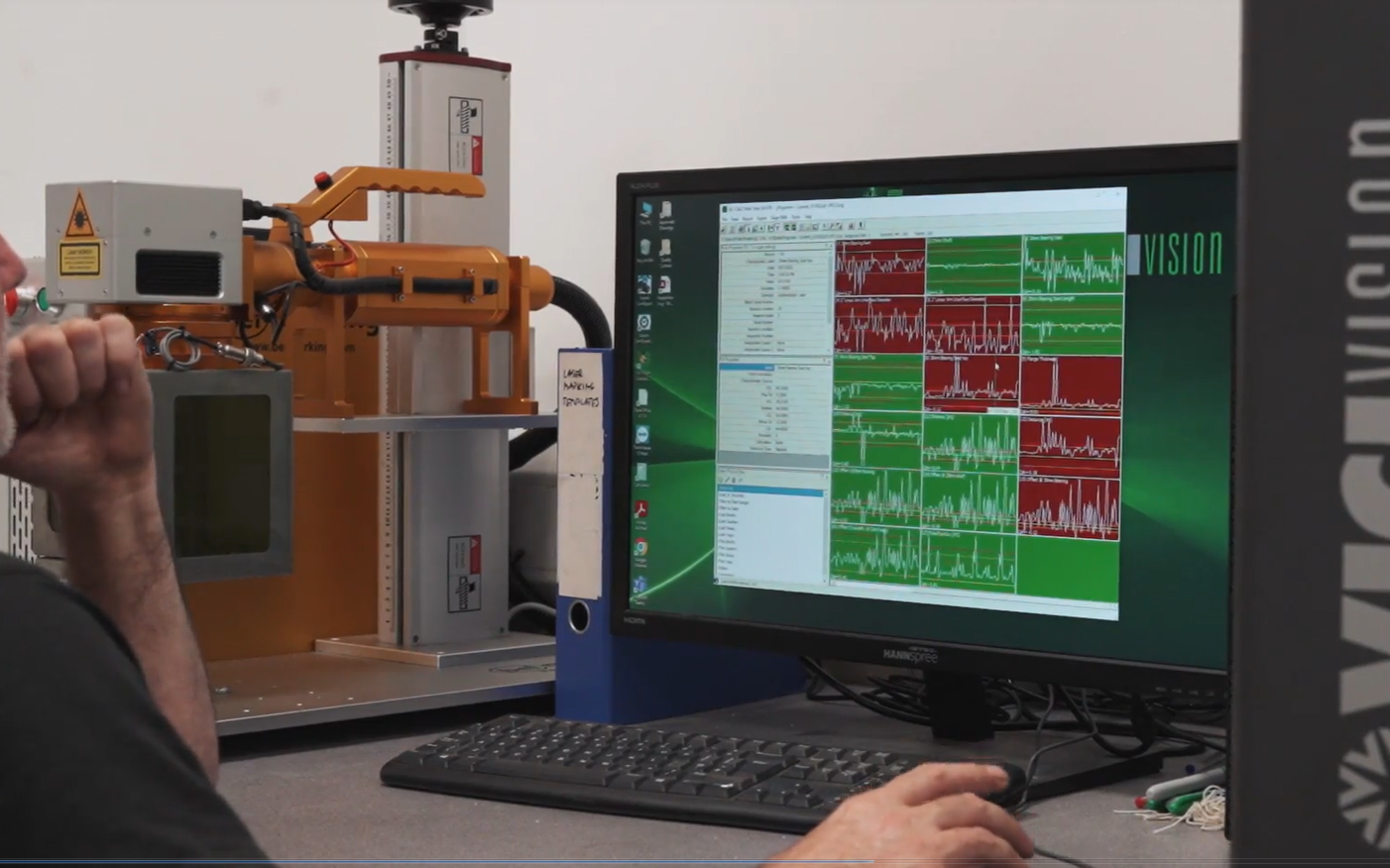 Prolink SPC and FAI inspection software being demonstrated on a screen