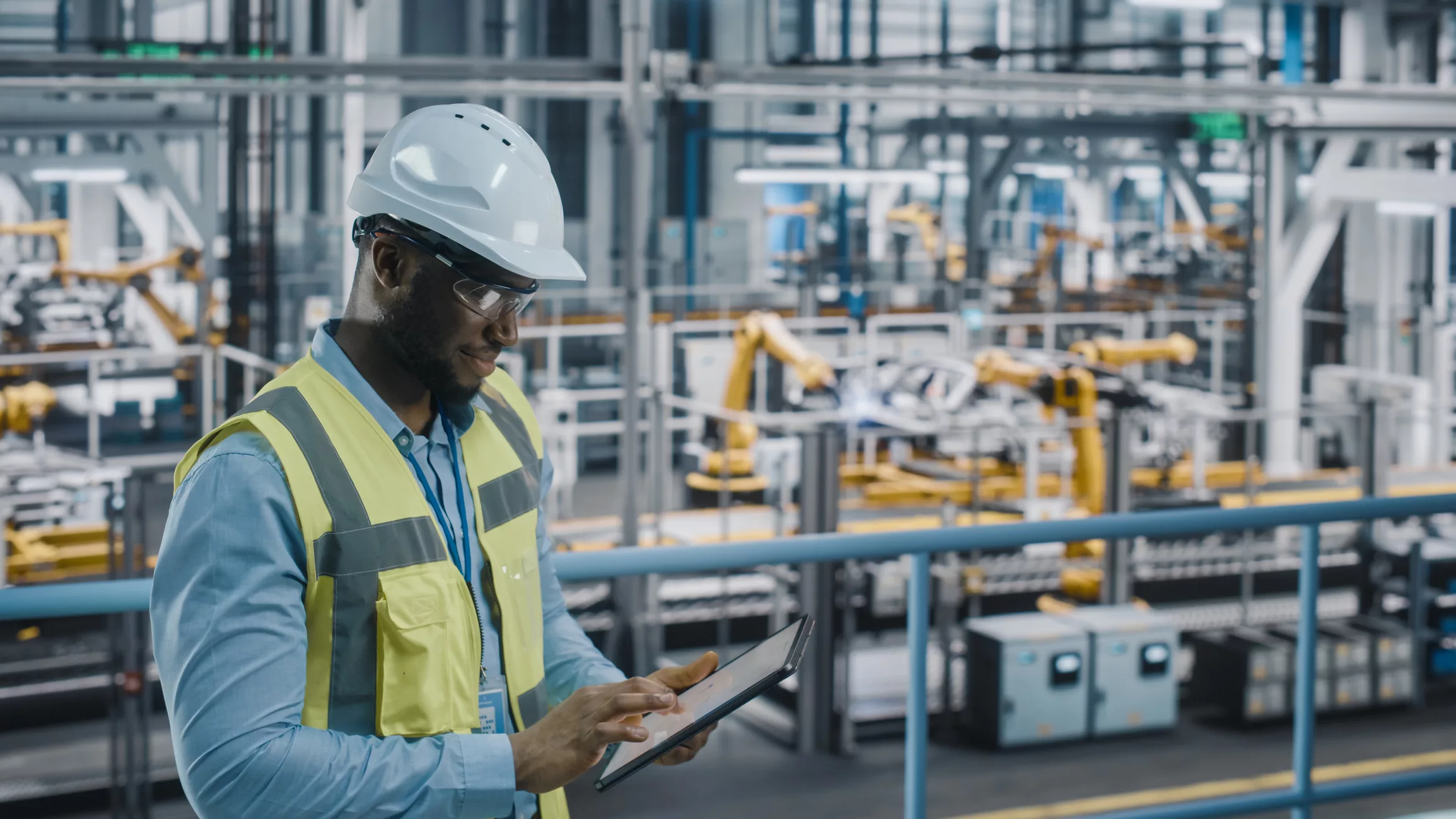 Man working on factory floor